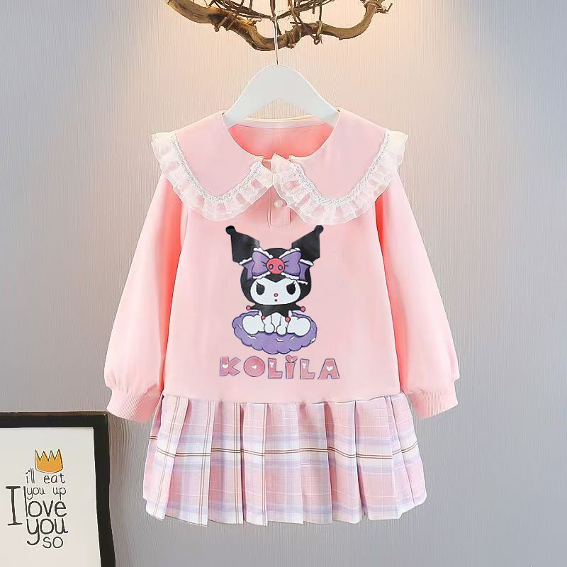 Picture of Cyber Celebrant Baby Girl Korean Style Autumn Wear Casual Long-sleeved dress Big Boy Spring and Autumn New Fashionable Cartoon Princess Dress