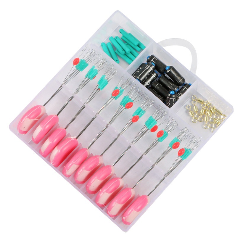 Space bean suit full set of transparent silicone combination scale lead sub-wire clip copper head floating seat eight-shaped ring accessories fishing gear