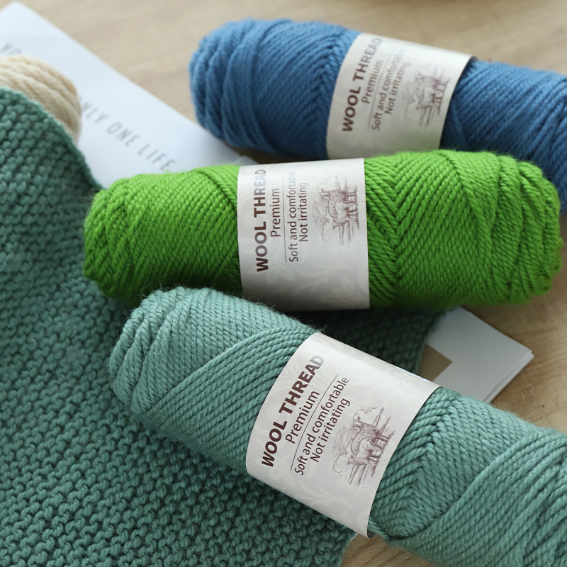 245 Knitted Wool 2 Two or One Group Hand Crochet DIY Coat Scarf Sweater Hat Knitted Line Medium Thick