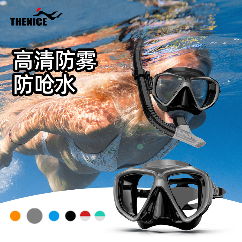 Diving Goggles, Anti-Fog and Waterproof, Professional Swimming Goggles for Adults, High-Definition Transparent Snorkeling Mask, Anti-Fog and High-Definition
