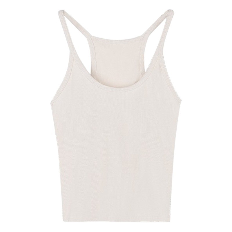 Sexy Strap Vest High Elastic Slim Slim-fit Spice Girl Sling Basic All-match Pure Desire Knitted Threaded Inner Top