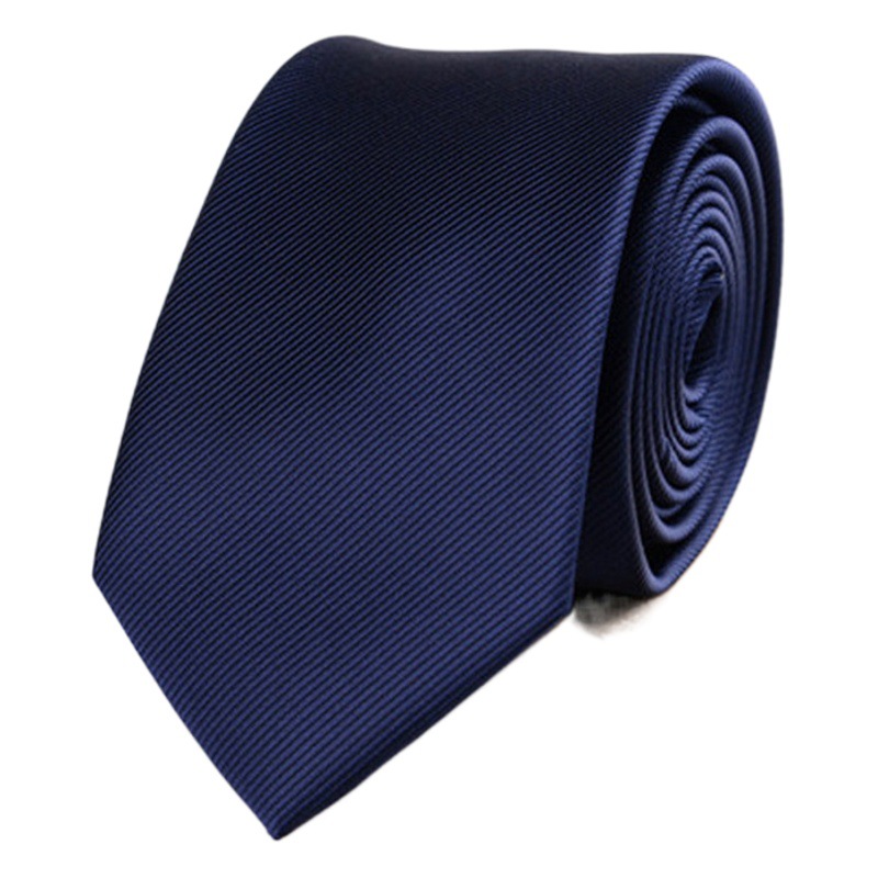 Korean Style Dress Men's Tie Black Wholesale Trendy New Casual Solid Color 6cm Polyester Christmas White Tie