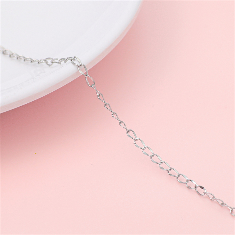 Picture of Trend Hip Hop Stainless Steel Y2K Ancient Silver Chain Extension Chain DIY Handmade Jewelry Bracelet Necklace Accessories Material