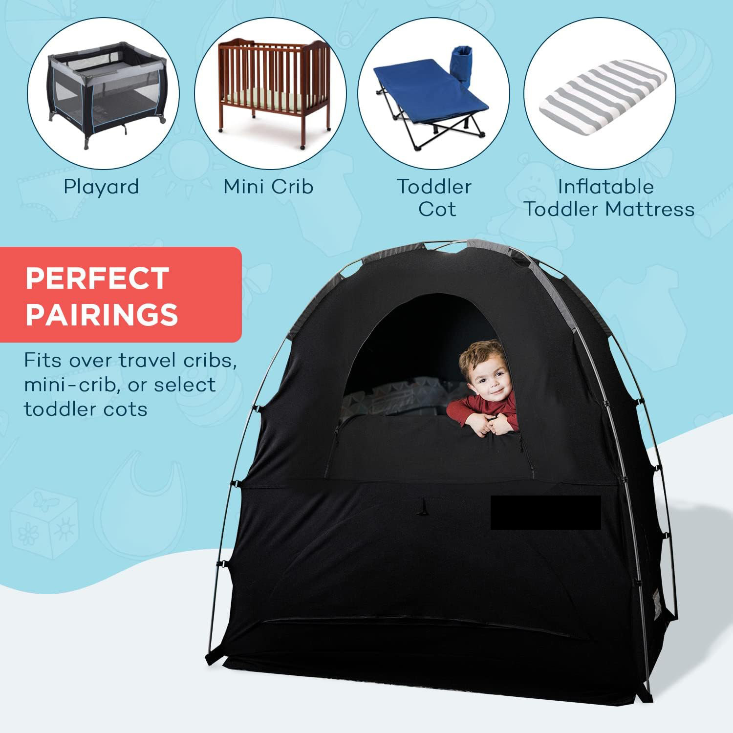 Amazon portable sleeping cabin baby shading canopy baby bedspread drop-resistant mosquito net Mongolian bag foldable