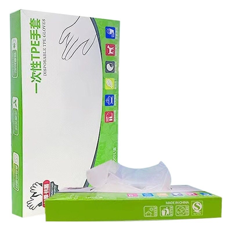 Picture of Disposable Gloves Food Grade Protective Transparent Thickeneded Tpe Gloves Disposable Tpe Gloves Film Gloves