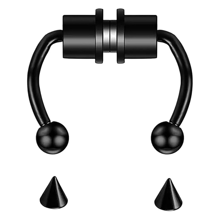 Magnetic Nose Clip Titanium Steel Non-Piercing Magnet Nose Clip Cross-Border Piercing Jewelry Earrings European and American Fashion Hot Selling Wholesale
