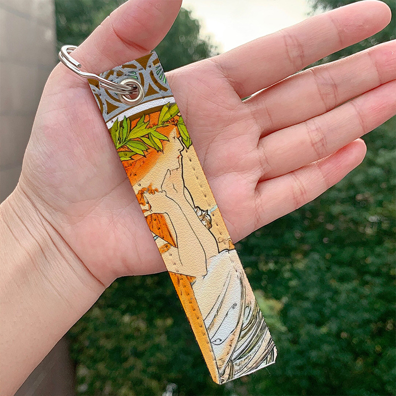 Picture of Amazon Cross-Border European and American Popular Vintage Alphonse Mucha Mucha Mucha Keychain Wholesale