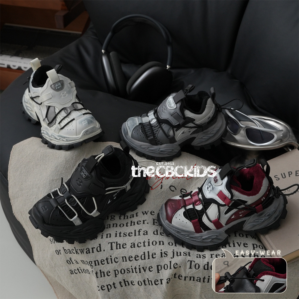 Xshx Trendy "Paris m Series" Retro Kidsren's Dad Sneakers Spring, Autumn and Winter Kidsren's Boys and Girls 247023