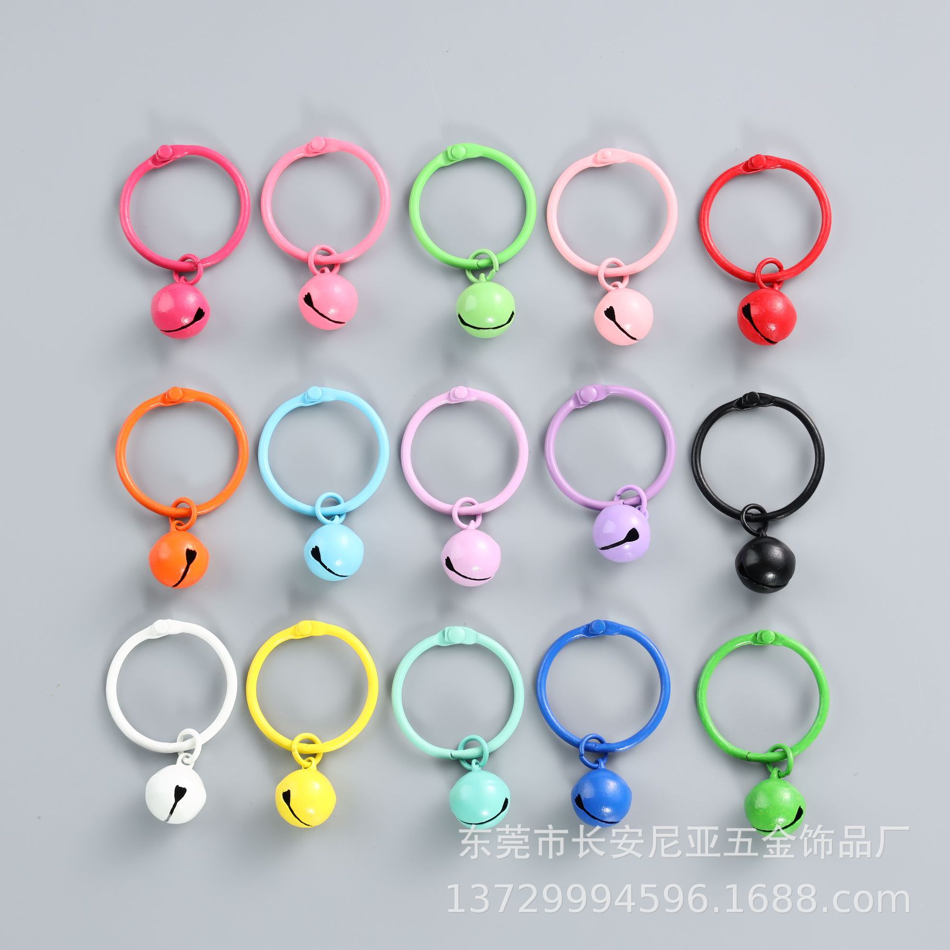 Factory wholesale color metal paint loose-leaf card ring bell jewelry accessories paint key ring book ring loose-leaf ring