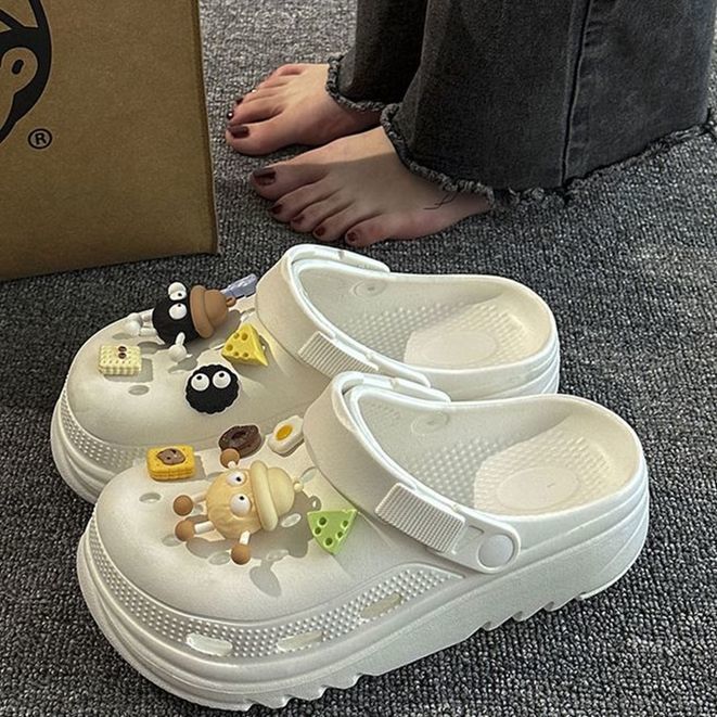 Internet Celebrity Two-Wear Eva Fashion Summer Thick-Soled Women's Clogs Non-Slip Non-Stinky Beach Casual Toe-Toe Slippers for Men