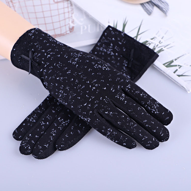 Summer 7020N Women's Anti-Slip Touch Screen Gloves Short Lace Touch Screen Anti-Uv Cycling Sun Protection