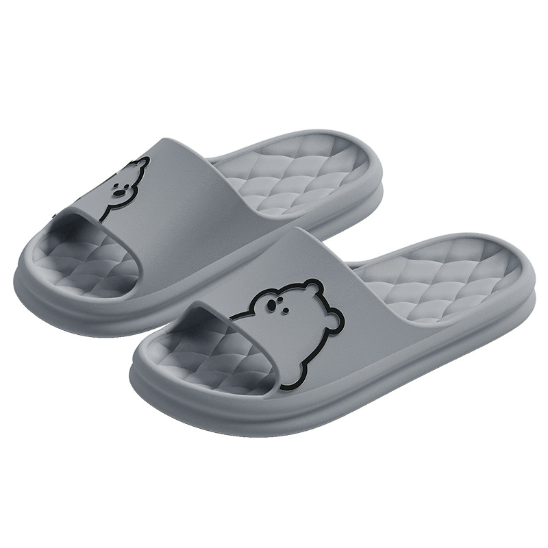 Picture of Bear Slippers for Men Summer Indoor Home 2025 New Cute Couple Bathroom Bath Non-Slip Cartoon Slippers for Women