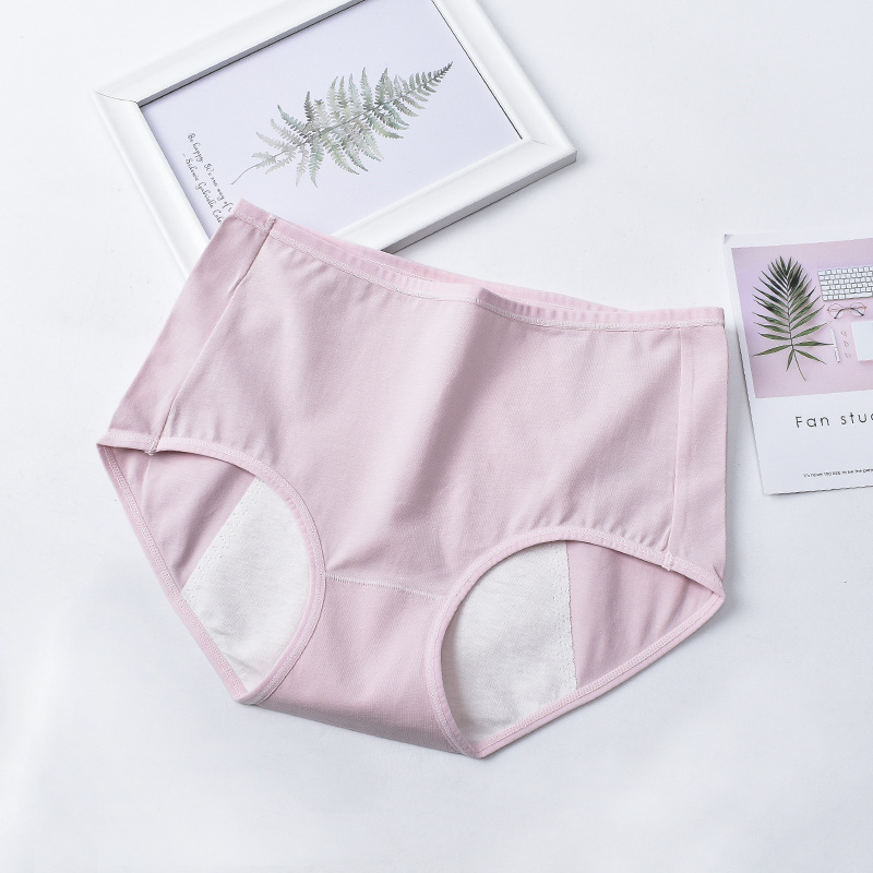 Picture of Women's Mid-waist cotton breathable physiological period underwear cotton bottom crotch anti-side leakage menstrual sanitary pants briefs