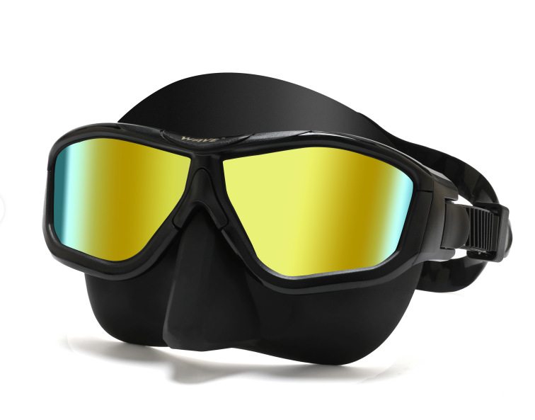 Picture of Wave Professional Anti-Fog Large Frame Lens Free Diving Snorkeling Wholesale Scuba Full Face Large Frame Diving Goggles