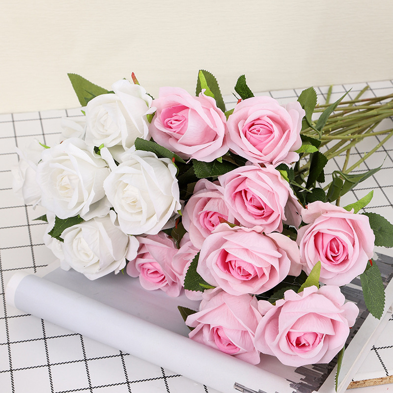 Picture of Cross-Border Supply Velvet Rose Home Decoration Wedding Bouquet Gothic Halloween Black Rose Simulated Rose