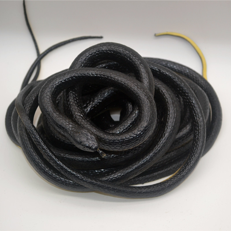 Cross-Border Aliexpress E-Commerce Hot Selling Trick Scary Artificial Rubber 120cm Soft Rubber Snake Tpr
