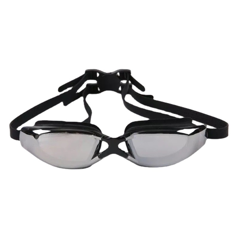 Silicone Myopia Swimming Goggles Large Frame Waterproof Anti-fog Electroplated Swimming Goggles Adult Men's and Women's eye protection swimming goggles in stock