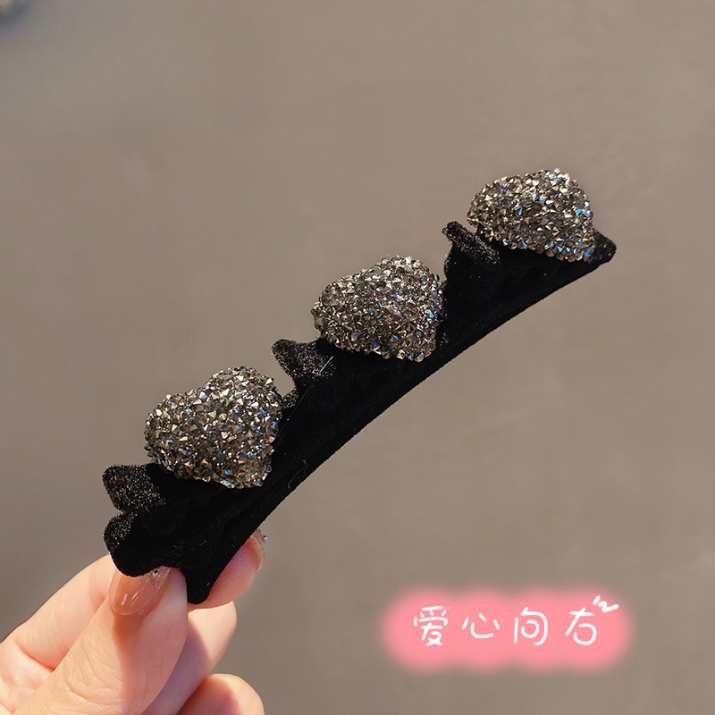 Picture of Flocking Hair Clip Women's Front Head Bangs Clip Side Clip Short Hair Transition Artifact Broken Hair Clip Duckbill Clip Headdress