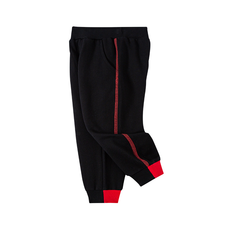 Picture of 2025 New Spring Korean Style Kidsren's Pants Kidsren's Pants Color Matching Sweatpants Boys Pure Cotton Sports Pants Trendy One Piece Drop Shipping