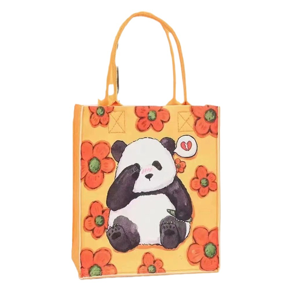 National fashion postal panda flower felt bag handbag tote bag commuter women's bag shoulder handbag gift bag
