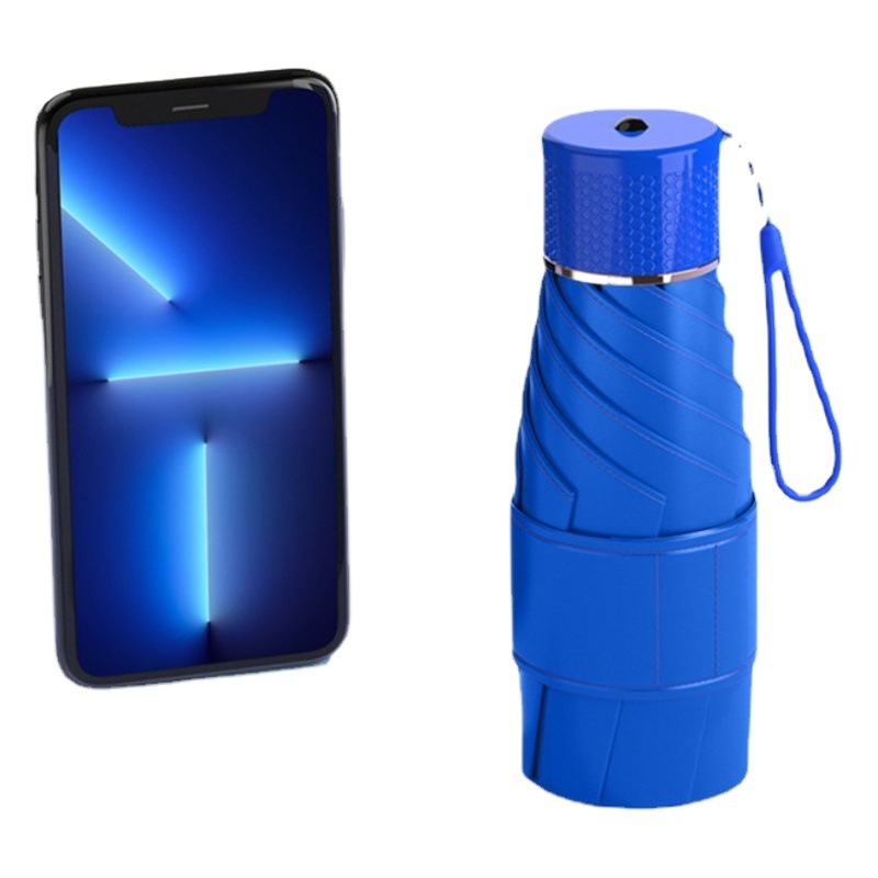 New six fold mini umbrella bag Umbrella Ultra Light 208g portable vinyl sun protection umbrella UV protection sunshade