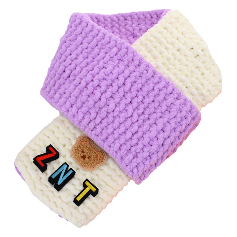 Handmade DIY Knitted Letter Scarf Material Bag Coarse Wool Self-woven Wool Couple Scarf for Male and Female Friends