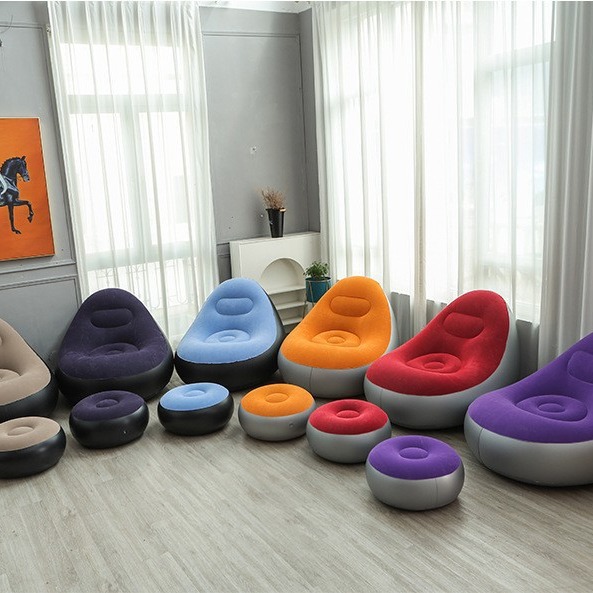 Cross-border New Products Inflatable Recliner Balcony Home Leisure Lazy Lunch Break Lunch Chair Home Sitting Folding Sofa