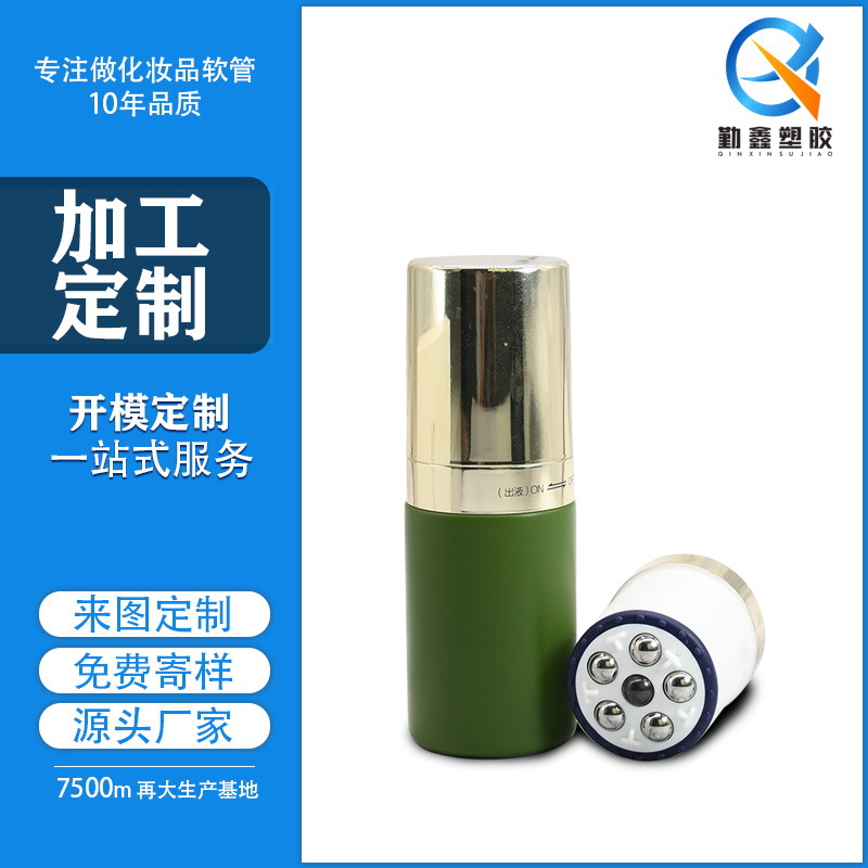 Custom 100ml six ball bottle Massage muscle slimming stainless steel beads manual massage head roller ball bottle