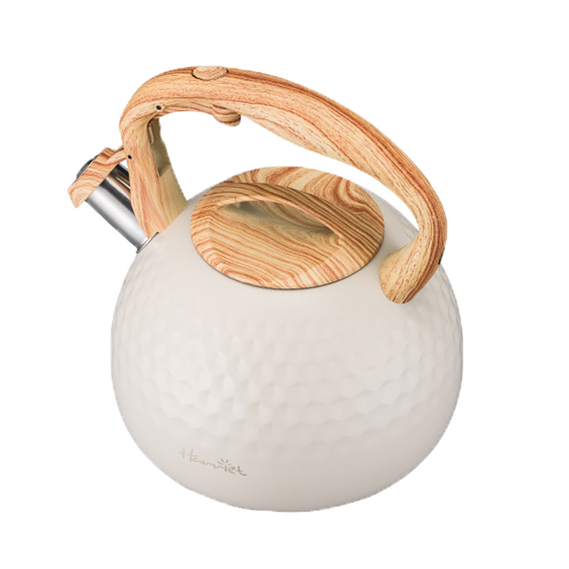 Picture of YAWARD one-button opening and closing 3L stainless steel whistle kettle hammer pattern whistle kettle kettle open flame induction cooker