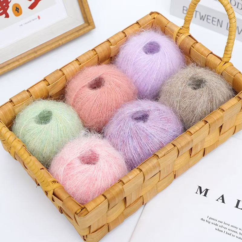 Alpaca Mohair Silk Wool Wool Wool Group Handmade DIY Shawl Sweater Hat Scarf Coat Knit