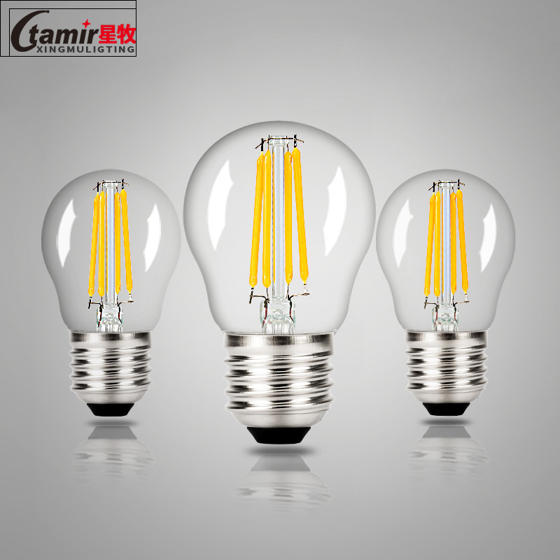 G45 Edison LED tungsten filament antique FILAMENTLAMPS E27 bulb manufacturers postage