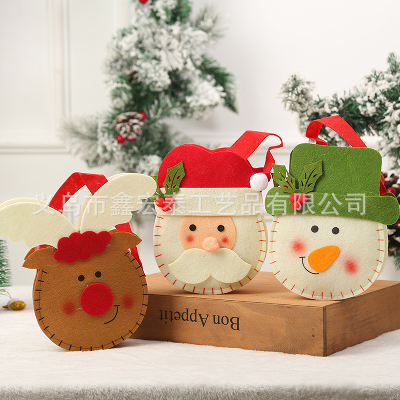 Christmas Apple Bag Gift Bag Santa Snowman Christmas Eve Elk Candy Bag Decoration Supplies Wholesale
