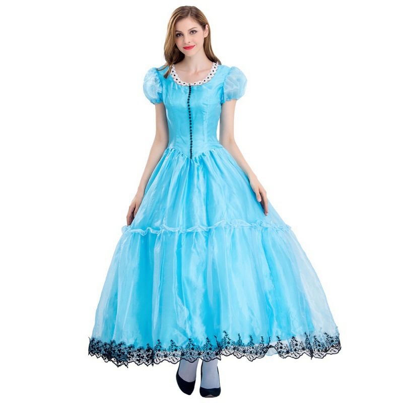 Halloween Costume Adult Alice Fantasy Wonderland Princess Costume Fairy Tales Princess Dress Stage Costume