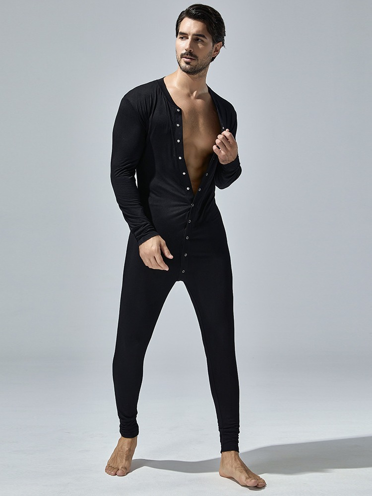 2024 new men's jumpsuit tauwell multi-functional men's pajamas autumn clothes sports open training clothes