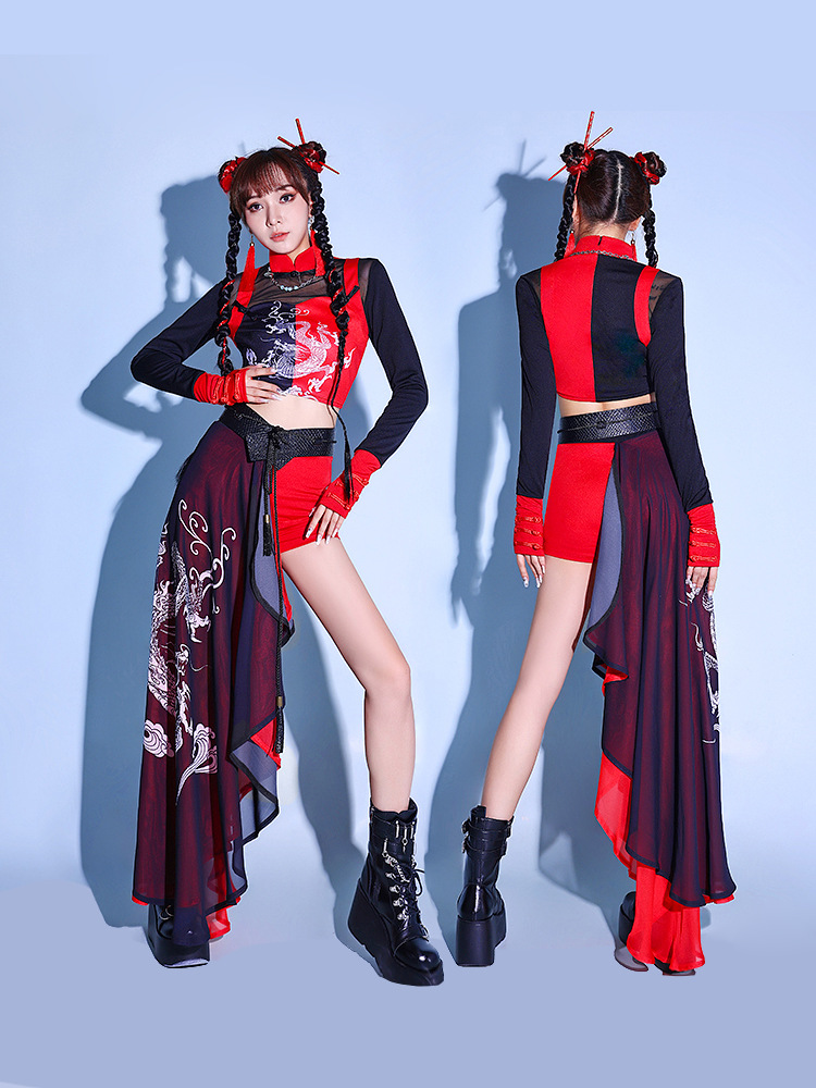 Picture of ds Performance Costume Music Festival National Fashion Dance Costume Shang Yan Dancing Costume Women's National Fashion Show Costume Women's Team Song Costume