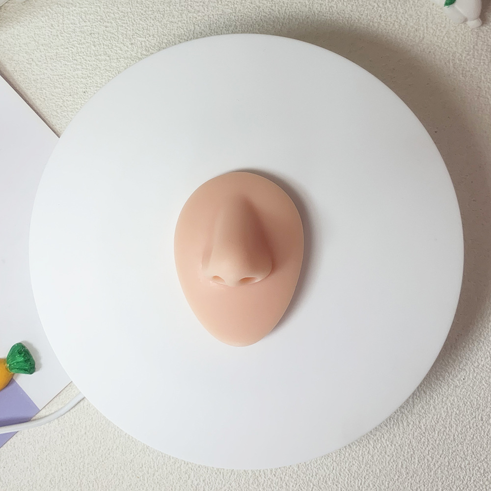 Picture of Silicone Ear Facial Features Model Nose Lip Model Training Posing Tool Nose Nail Tongue Nail Navel Nose Nail Display