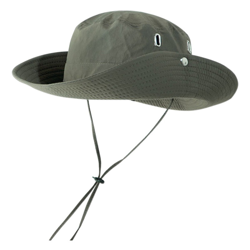 Japanese Fishing Drawstring Fisherman Hat Sun Shade Breathable Sunscreen Outdoor Mountaineering Fishing Hat Western Cowboy Hat
