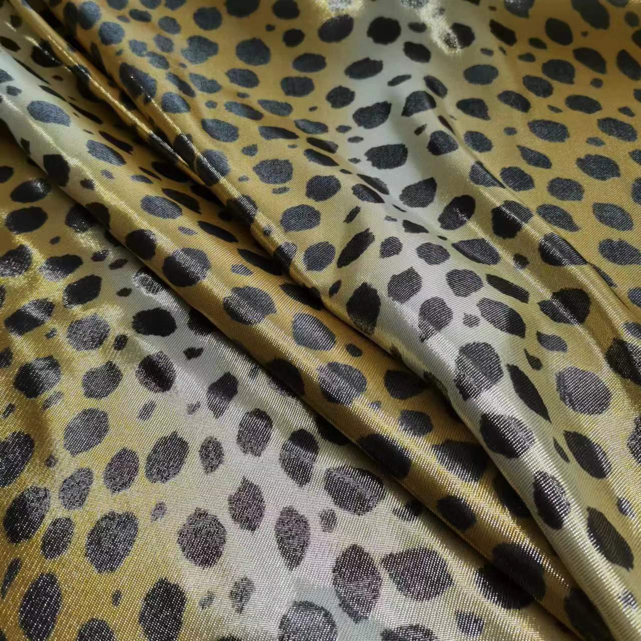 14mm Gold and Silver Leather Silk Georgette Skirt Narrow Fabric