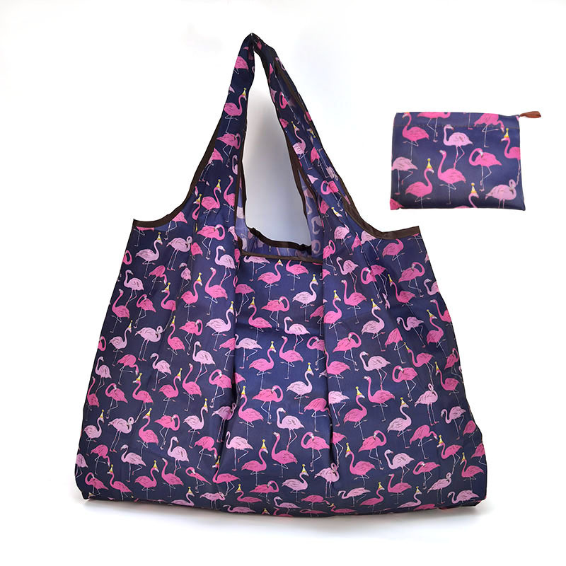 Factory Ready-Made Large-Capacity Foldableable Environmentally Friendly Shopping Bag Cartoon Fashion Supermarket Grocery Bag Storage Bag Portable