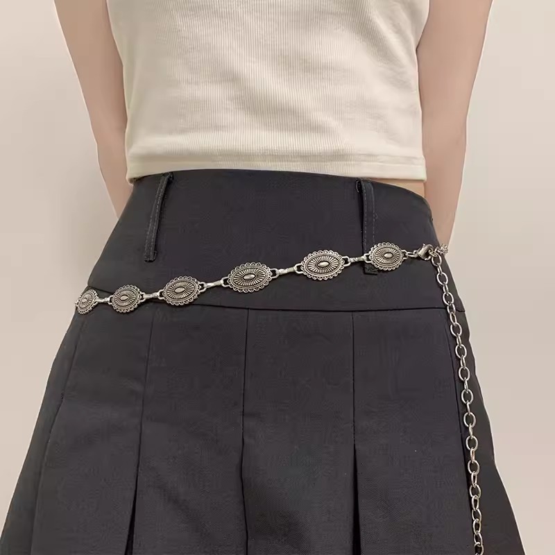 Vintage waist chain accessories chain dress belt women's high-end sense new fashion all-match skirt thin belt fashion