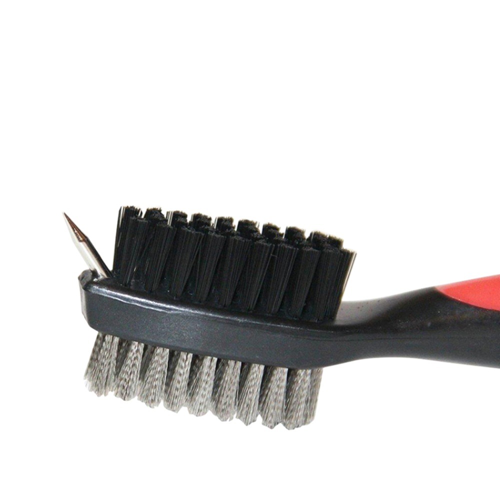 Cross-Border Wholesale New Golf Cleaning Brush Manufacturer Double-Sided Brush Multi-Functional Groove Cleaning Brush Golf Accessories