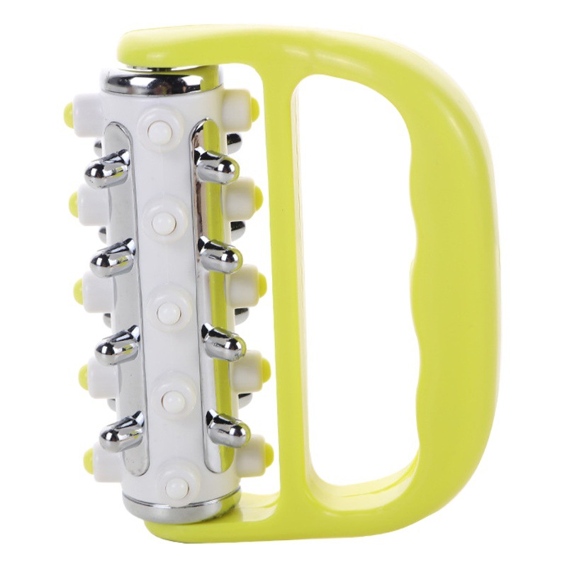 Spot Iron Column Hand-Held Roller Massager Mini Five-Row Plastic Massager Meridian Relaxation Manual Massage Tool
