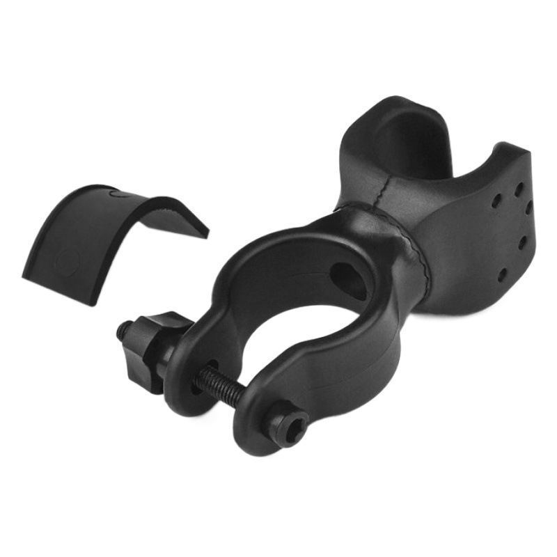 360 degree U-shaped free rotating electric Collet multifunctional bicycle frame lamp holder Flashlight lamp holder
