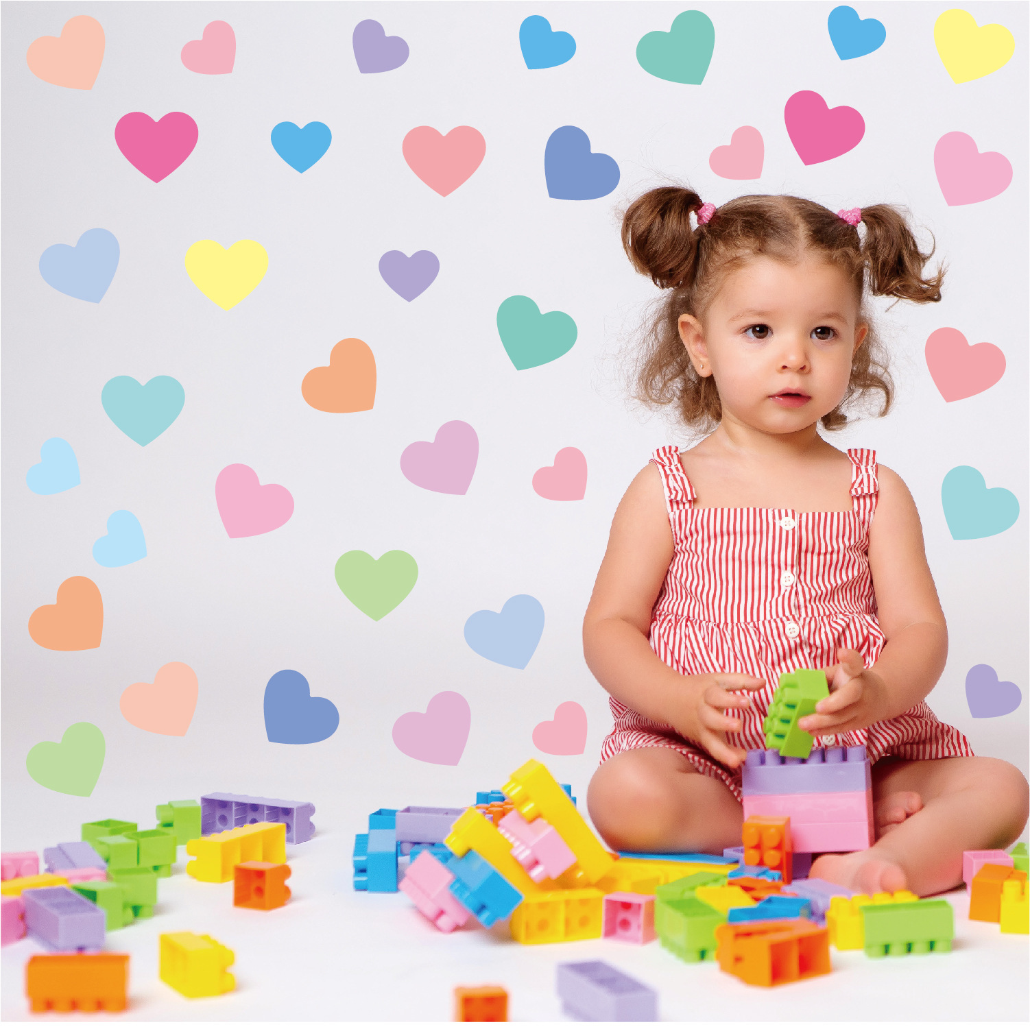 Cross-border Love Wall Stickers Bohemian Style Color Bedroom Kindergarten Decoration Children's Room Wall Stickers Wall Stickers