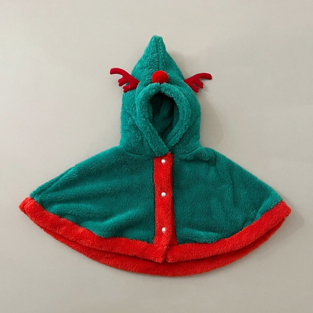 Picture of Korean-Style Baby Christmas Outfit for Autumn and Winter, Infant and Toddler One-Piece Fleece-Lined Thickened Romper for Warmth