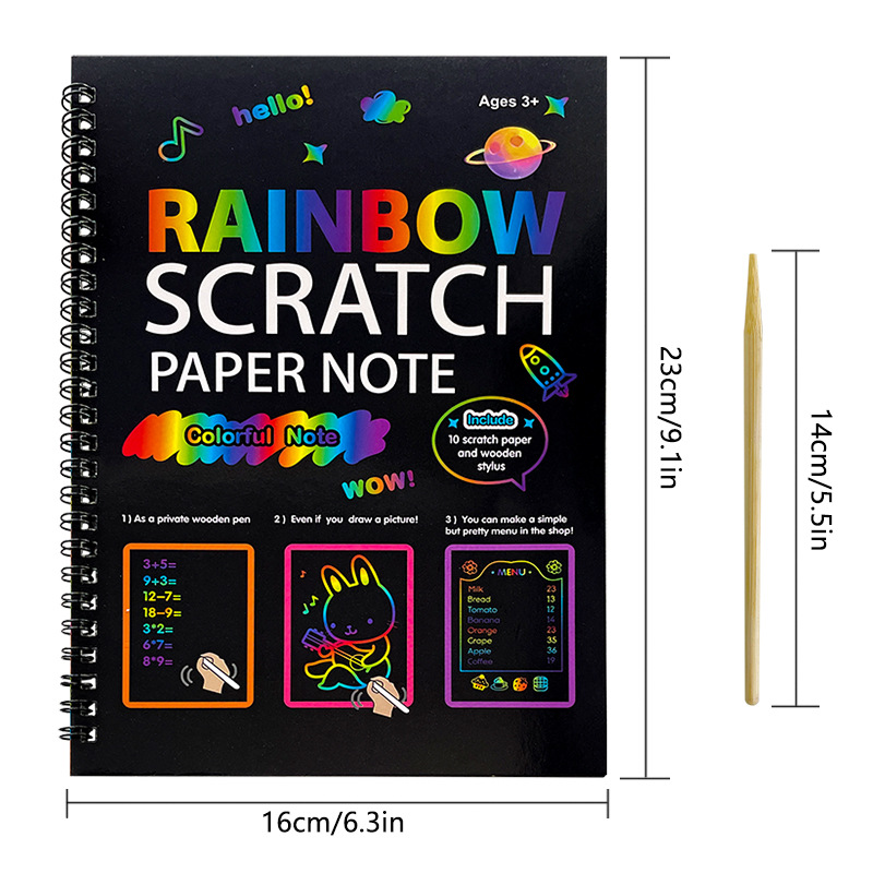 Picture of Children's DIY scratch painting book creative colorful graffiti book kindergarten art supplies wholesale student stationery Painting Book