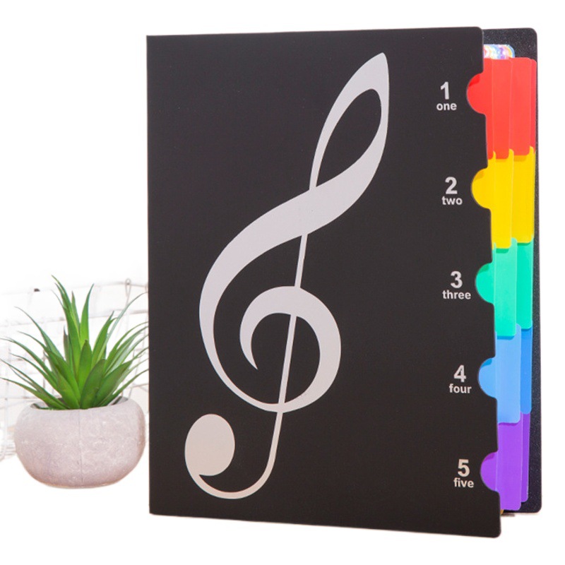 A4 Music Score Clip Colorful Inner Page Piano Score Clip Can Modify 20 Pages of Music Score Clip Information Folder This Music Score Clip