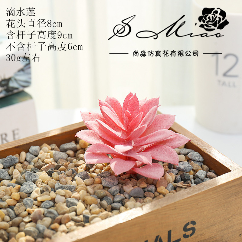 Picture of 006 Flocked Red Series Succulents Creative DIY Supplies Accessories Factory Direct Supply Wholesale Artificial Green