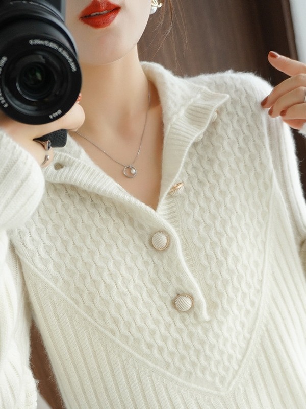 Picture of Autumn and Winter 2024 new top sweater loose outer wear slim half turtleneck long sleeve bottoming sweater women's clothing