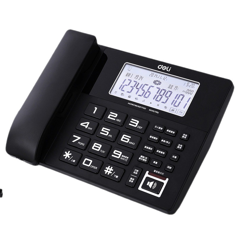 Deli 799 Recording Telephone Office Hotel Telephone Caller Display Hands-Free Home Fixed Telephone Wholesale